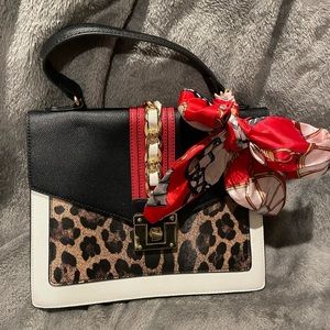ALDO red and black handbag
